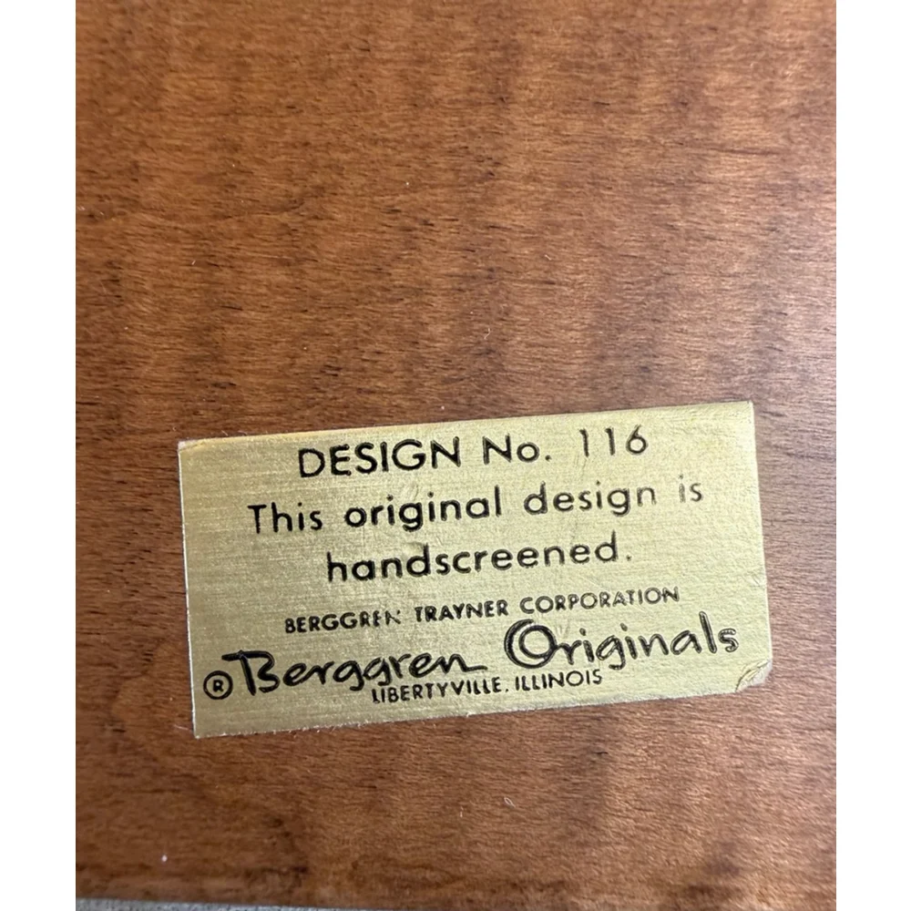 vintage Berggren Originals Scandinavian Design 116 Bread Cutting Board